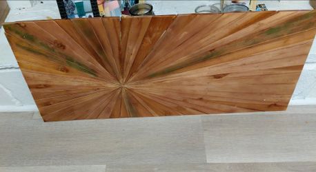 Sunburst Wood Wall Art Panel 39"x18"