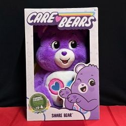 🐻Care Bears 14" Share Bear Plushie - Medium Size - Soft and Huggable Stuffed Animal💜