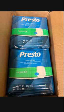 Presto Supreme Briefs with Tabs XL –