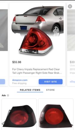 2006-2014 Chevy impala right tail light