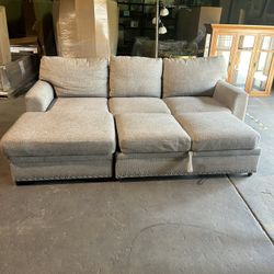 L-Shape Sofa With Pull Lift Sleeper