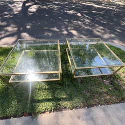 Two Glass Coffee Tables 