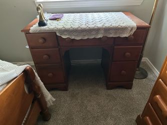 Solid wood desk