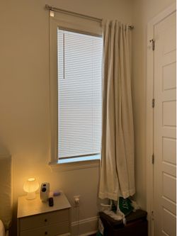 White Blackout Curtains (Light Filtering + Privacy)