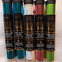 ThermoWeb Deco Foil TransferSheets For Fabric & Paper - Bundle of 5 Tubes - New