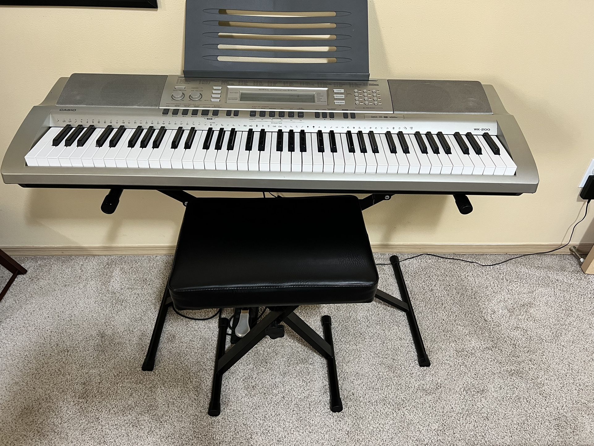 Casio Keyboard With Seat