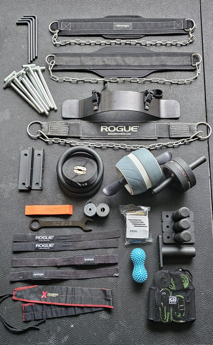 ROGUE BELT SQUAT RACK MOUNTS BUMPER PLATES WEIGHTS BARBELL ACCESSORIES
Prices listed below. Located near Beach Blvd and Kernan. From non smoking pet