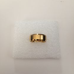 Gold Stainless Steel Ring - Size 10