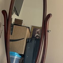 Free Standing Cheval Oval Mirror