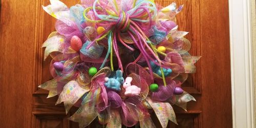 Mesh Easter wreath