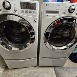 LG Washer And Electric Dryer - BROKEN Washer