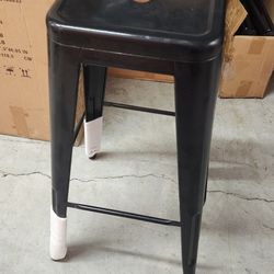 Set of 4 Backless Style Barstool Counter Height Metal Bar