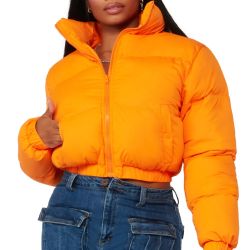 Nala Orange Puffer Jacket