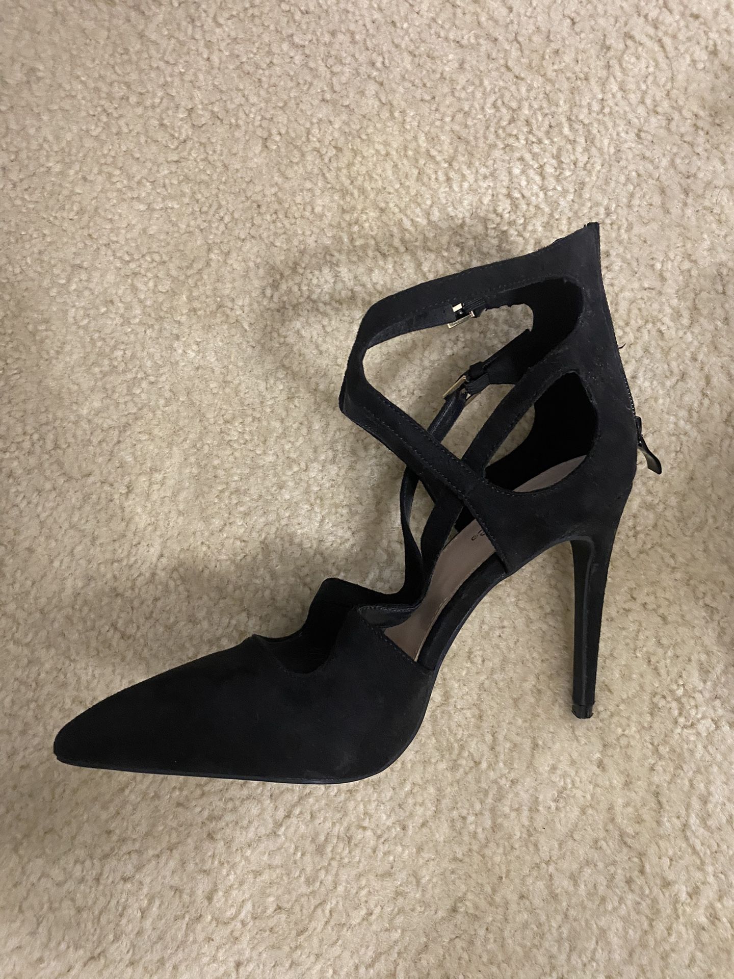 Black Suede High Heels (Bella Marie)