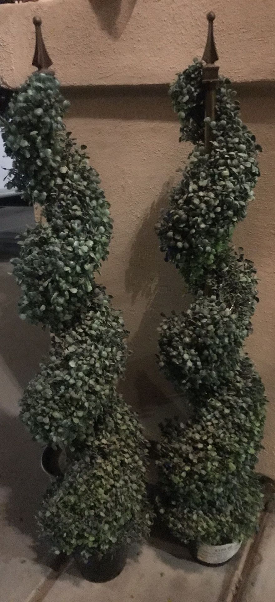 Artificial Spiral Topiary Trees