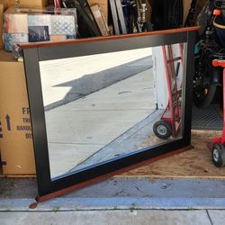 48×33 Bath Vanity Mirror Wood Bathroom 