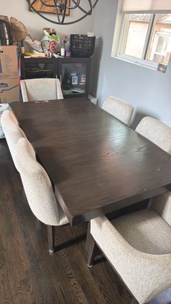 Dining Room Table and Six Chairs