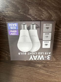 3-Way A19 LED Light Bulbs 2-Pack