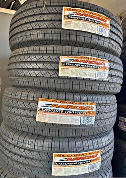 245/75/16 Arroyo vendo un set de llantas nuevas con 50,000 millas de garantía ✅🤩I am selling a set of new tires with a 50,000 mile warranty ✅