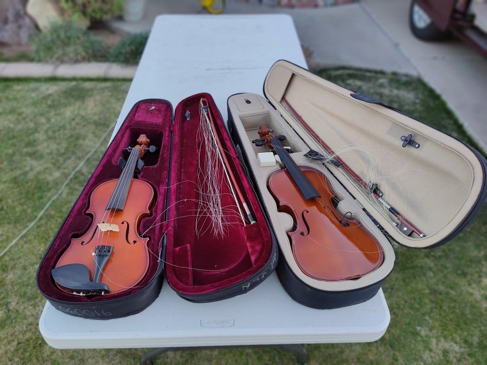 2 Violins For Sale Includes Cases and Accessories
