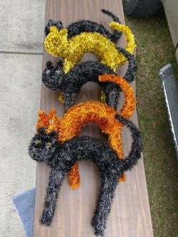 Halloween Cat Yard Decor Set Of 5