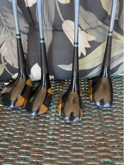 Set of 4 Vintage Spaulding Wood Golf Club Heads