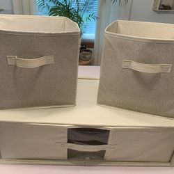 Closet, Fabric Storage Drawer/2-fabric Bins…11”Wx10.1/2”H & D..Drawer is 24.1/2”Wx14”Dx17.1/2”H