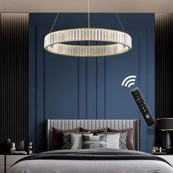 Crystal Chandelier with Remote