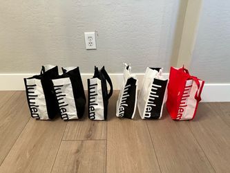 SIX Lululemon Reusable Shopping Lunch Tote Bags in 3 Colors