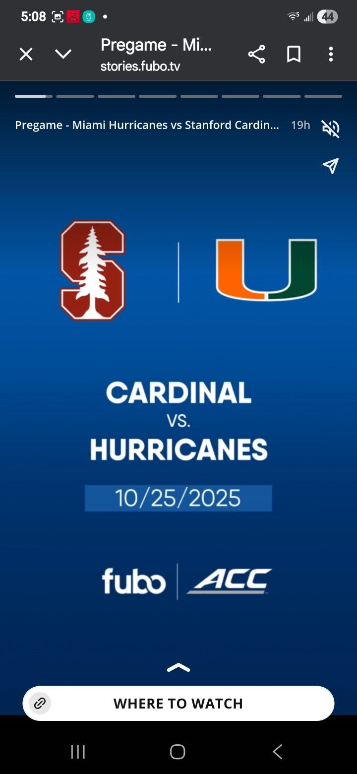 Miami Hurricanes Vs Standford 