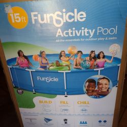Pool 15 Ft X 33 In Funsicle Filther And Pump  Caja Dellada