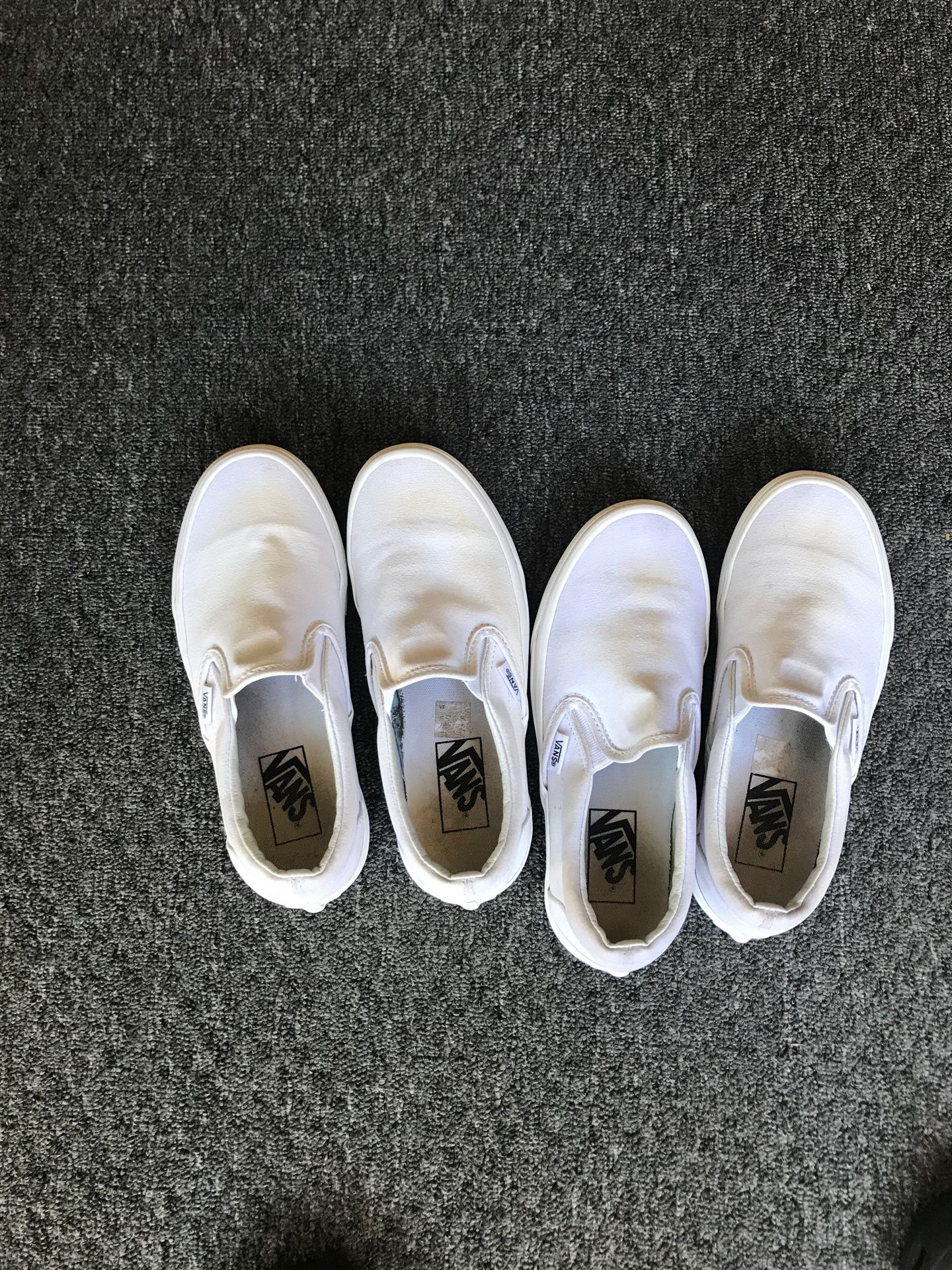 2 pairs of white vans 5.0 used