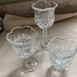 Vintage HOMCO Stemmed Candle Holders