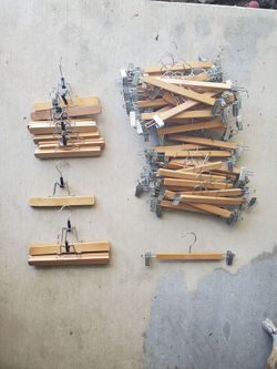 Lot of Wooden Clip Hangers