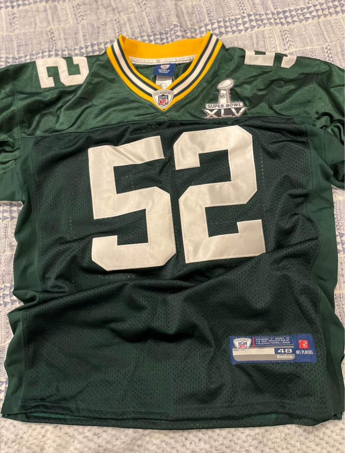 Clay Matthews Packer Jersey - Super Bowl Logo