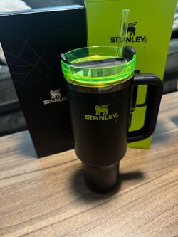 Halloween Stanley Quencher Tumbler Black with Green Lid