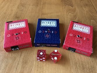 3-Pack of Casino Cards and Pair of Dice