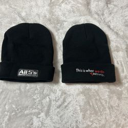 2 black stretch beanies hat beanie with logo one size