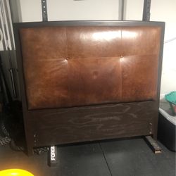 Leather & Espresso Headboard