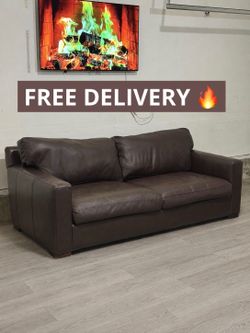 Crate and Barrel Sofa Sectional- Real Leather