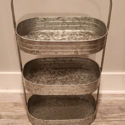3 TIER GALVANIZED DESSERT STAND