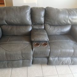 Leather Reclining Sofa For Sale