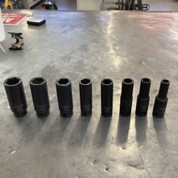 Expert 8pc 3/8”Drive Deep Impact Sockets 5/16-3/4”
