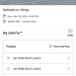 Minnesota Vikings @ Seattle Seahawks 11/30