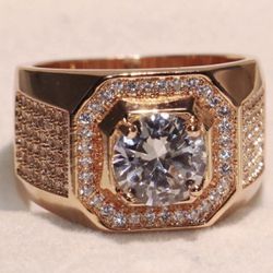 New 18k Rose Gold Men Wedding Ring 