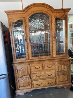Solid oak hutch
