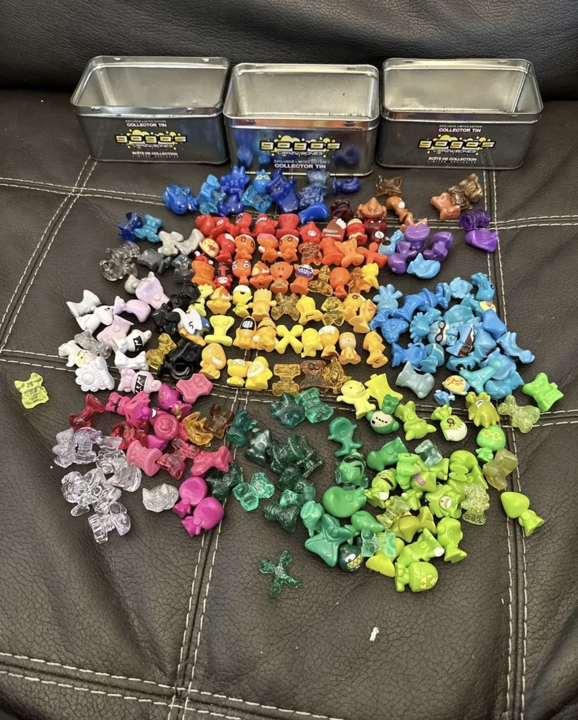 200+ Gogos Crazy Bones Lot With Tin No Lids 2010 COLLECTORS RARE VINTAGE
