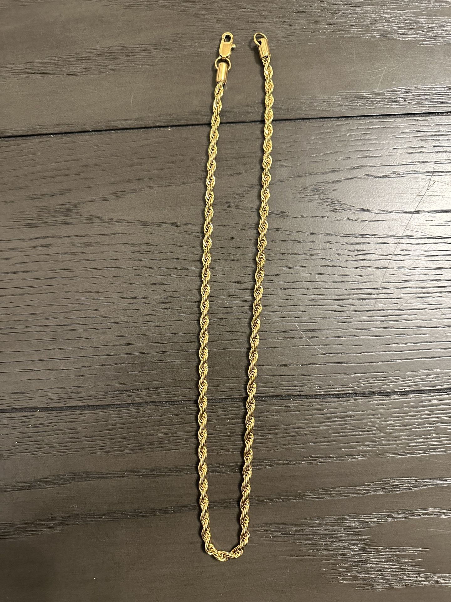 18K Platted Men’s Rope Chain 