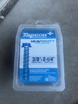 Tapcon Concrete Screw Anchors 3/8” X 2 1/4”