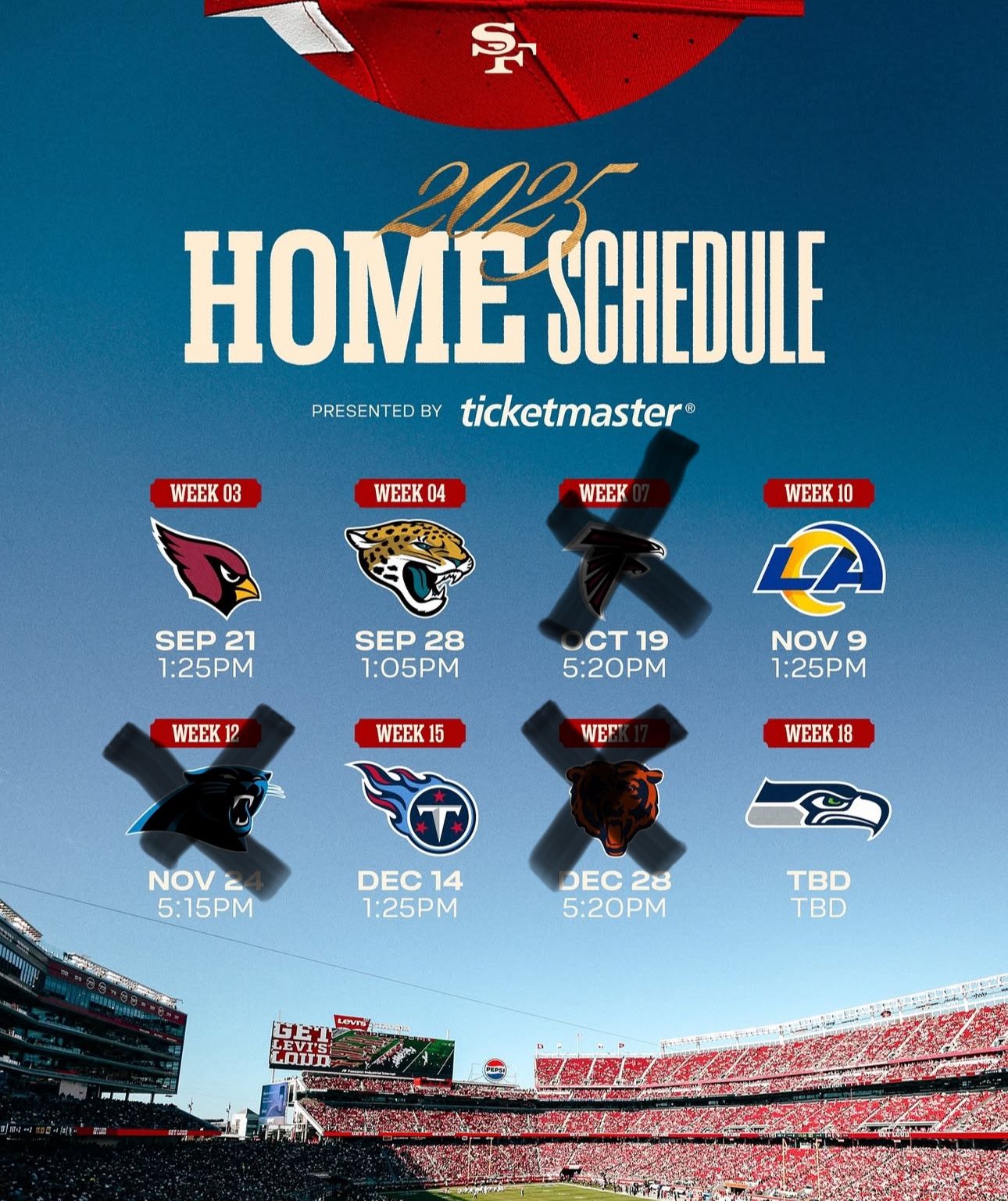 49ers Tickets For Sale. ROW 5